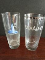 Oude glazen Brouwerij in Charleroi, Verzamelen, Glas en Drinkglazen, Ophalen of Verzenden, Zo goed als nieuw, Bierglas