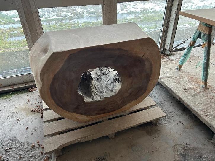 Sidetable, boomstam, uniek stuk suar, schrijf, Antiek en Kunst, Curiosa en Brocante, Ophalen