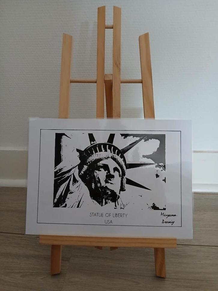 Poster van het Vrijheidsbeeld in de VS, Antiek en Kunst, Kunst | Tekeningen en Fotografie, Ophalen of Verzenden