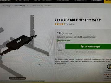 ATX rackable hip thruster, Sport en Fitness, Ophalen, Zo goed als nieuw, Rug
