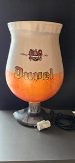 Duvel glas verlichting., Verzamelen, Biermerken, Ophalen of Verzenden, Zo goed als nieuw