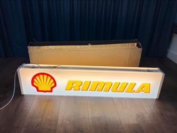 Shell Rimula lichtbak dubbelzijdig in doos, vintage reclame 
