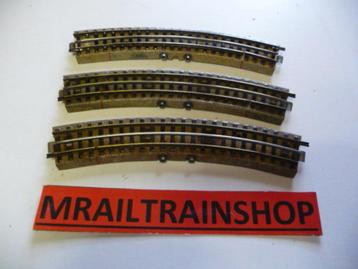 3600KG MARKLIN HO - 3 x SENTIERS DE CONTACT COURBÉS comme 51, Enlèvement ou Envoi, Rails, Utilisé, Märklin