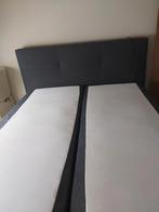 2p bed boxspring met elektrisch verstelbare bodem, 160 cm, Grijs, Gebruikt, Ophalen