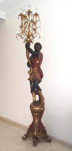 Gesigneerde grote Blackamoor lamp 2.25m. Antiek beeld., Enlèvement