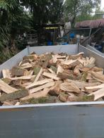 zuivere eik gezaagd en gekliefd klaar am te kippen, Tuin en Terras, Brandhout, 6 m³ of meer, Ophalen of Verzenden, Eikenhout, Stammen
