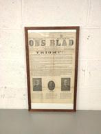 Affiche 'ons blad' 1904 - overwinning liberalen, Ophalen of Verzenden