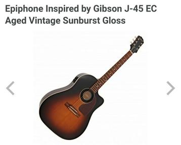 GEZOCHT! Epiphone Inspired by Gibson J-45 EC
