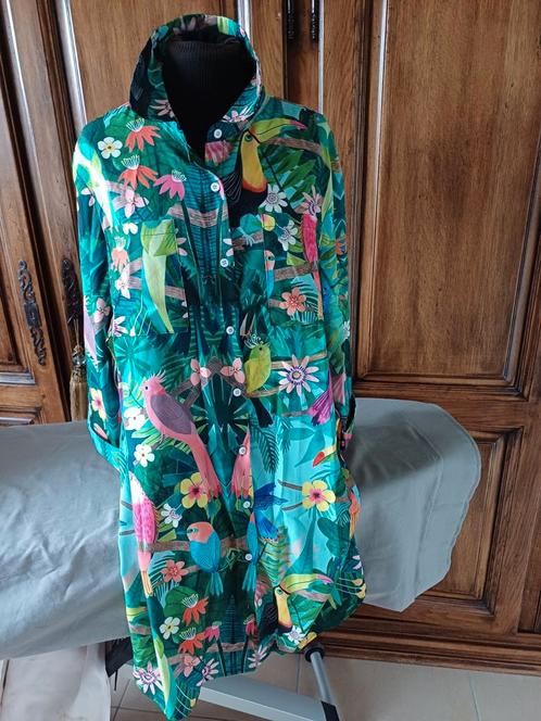 Doorknoopjurk 3/4 mw met omslag*Mt.42/44., Kleding | Dames, Jurken, Nieuw, Ophalen of Verzenden