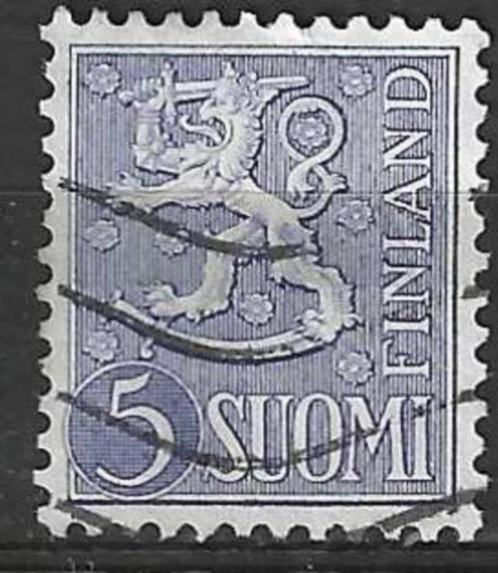 Finland 1954/1958 - Yvert 411 - Leeuw (ST), Postzegels en Munten, Postzegels | Europa | Scandinavië, Gestempeld, Finland, Verzenden