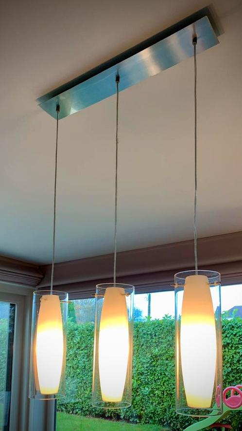 Hanglampen merk Massive, Huis en Inrichting, Lampen | Hanglampen, Zo goed als nieuw, Glas, Ophalen of Verzenden