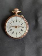 Antieke dames horloge, Zakhorloge, 1900 tot 1930, Met ketting, Zilver