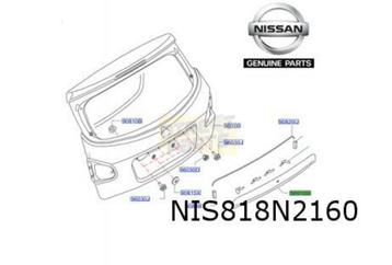 Nissan Qashqai achterklepgreep (bij KeyCard entry / camera) 