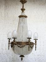 Grote kristallen Zakkroonluchter Kasteellamp Sac-a-perle, Antiek en Kunst, Ophalen of Verzenden