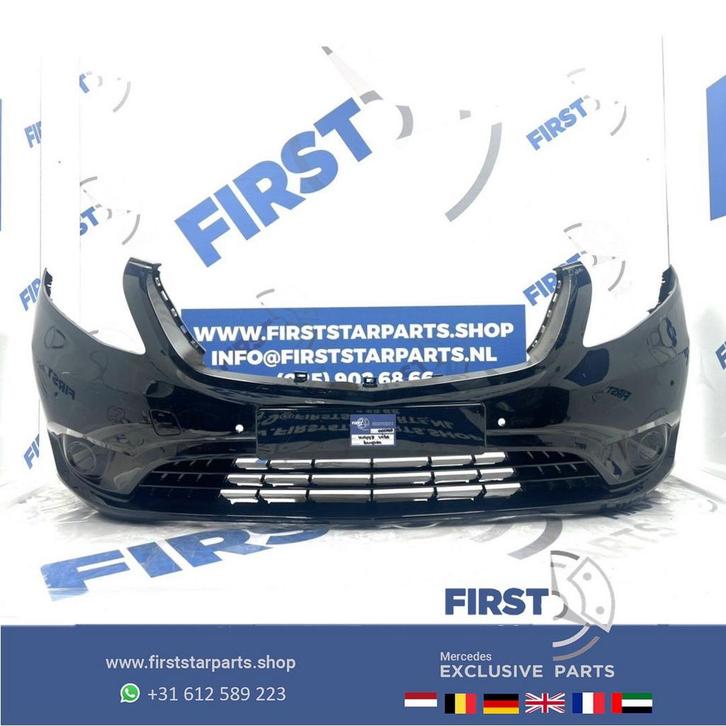 W447 VITO BUMPER A4478850825 Mercedes VITO VOORBUMPER ZWART, Auto-onderdelen, Carrosserie, Bumper, Mercedes-Benz, Voor, Gebruikt