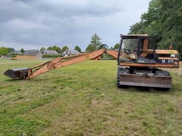 Bandenkraan Caterpilar + wagen + bakken beschikbaar voor biedingen