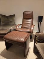 Jori Yoga Relax bruin leder, nieuwstaat, Huis en Inrichting, Fauteuils, Ophalen, Zo goed als nieuw, Metaal, Modern