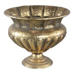 Antiek gouden metalen VAAS - old gold look 40 cm., Autres matériaux, Enlèvement, Moins de 50 cm, Neuf