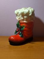 Bougie de Noël botte H 14,5cm vintage année 60-70, Enlèvement, Autres matériaux