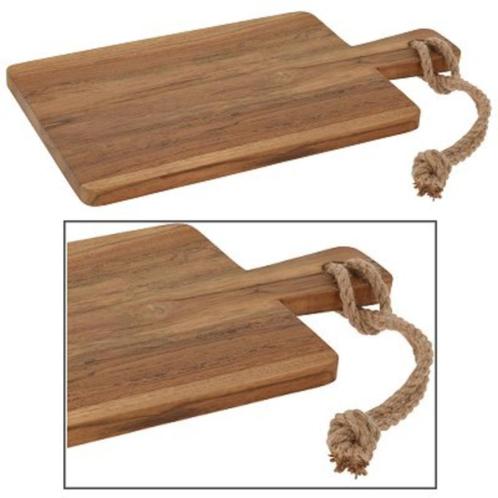 Snijplank serveerplank hapjesplank kaasplank hout teak 34 cm, Maison & Meubles, Accessoires pour la Maison | Plateaux, Neuf, Bois