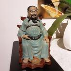 Zeldzaam vintage Chinees beeldje Wanjiang geglazuurd aardewe, Ophalen of Verzenden, Zo goed als nieuw