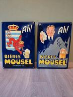 emaille Bières Mousel, Verzamelen, Ophalen of Verzenden, Zo goed als nieuw