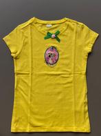 T-shirt jaune à imprimé chien 122-128, Enfants & Bébés, Comme neuf, Fille, Chemise ou À manches longues, Enlèvement ou Envoi