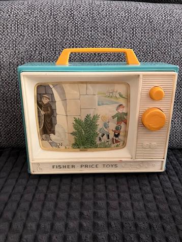 Vintage fisher price draagbare tv bewegend beeld en muziek, Ophalen of Verzenden