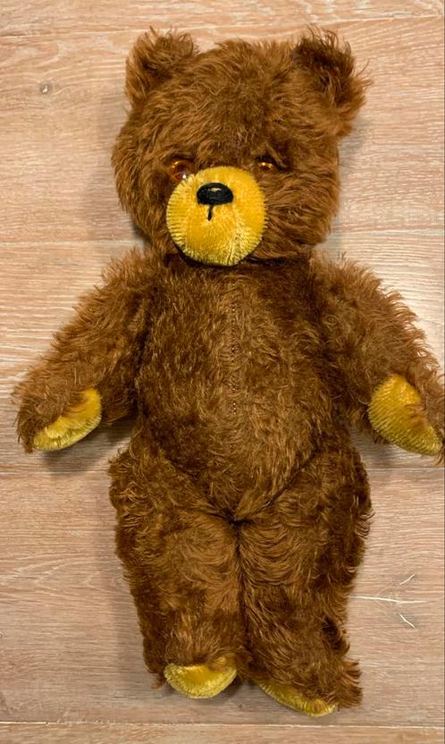 Zeer lieve, oude teddybeer, jaren 60, maakt geluid, bear, Verzamelen, Beren en Cherished Teddies, Gebruikt, Ophalen of Verzenden