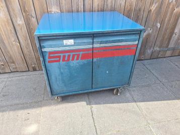 Vintage industriële werkkast trolley beschikbaar voor biedingen