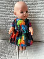 15. Babyborn: Nieuw zwart jurkje met vurige paarden, Ophalen of Verzenden, Nieuw, Babypop