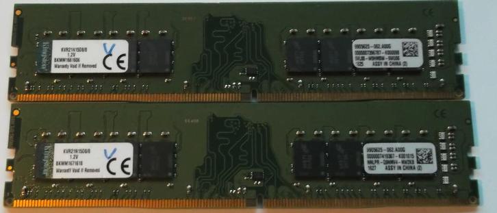 Kit 2 x 8 Gb DDR4 Kinston 2133 Mhz, Computers en Software, RAM geheugen, Desktop, 16 GB, DDR4, Ophalen of Verzenden