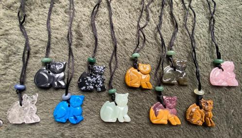 ketting met kat, Handtassen en Accessoires, Kettingen, Nieuw, Steen of Mineraal, Met edelsteen, Ophalen of Verzenden