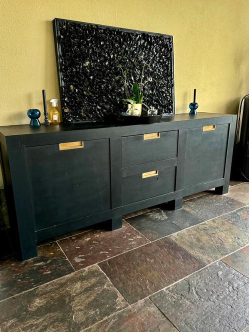 Dressoir - Prachtig Zwart&Goud, Huis en Inrichting, Kasten | Dressoirs, Ophalen
