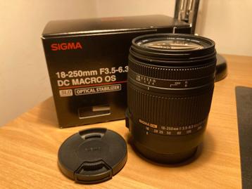 Sigma 18-250 mm F3.5-6.3 DC Macro (Optical Stabilizer) CANON beschikbaar voor biedingen