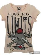BSK tshirt mt 38, Maat 38/40 (M), Zwart, Korte mouw, Gedragen