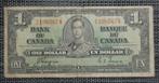 Bankbiljet 1 Dollar Canada 1937, Los biljet, Ophalen of Verzenden