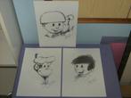 3 Tekeningen van jommeke., Enlèvement ou Envoi, Autres personnages, Comme neuf, Image, Affiche ou Autocollant