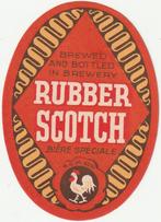 oud etiket Rubber Scotch Potvin Grard Jemappes, Collections, Envoi, Utilisé, Autres types, Autres marques