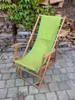 Strandstoel vouwbaar vintage, Jardin & Terrasse, Chaises de jardin, Comme neuf, Enlèvement ou Envoi