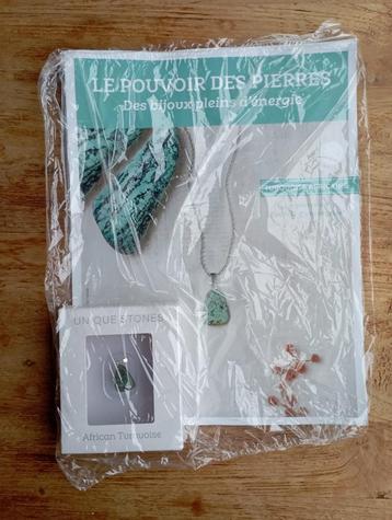 Bijoux pendentif pierre Turquoise Africaine avec certificat 