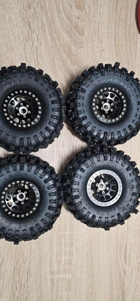4x Interco Super Swamper XL1.9″ banden met metalen beadlocks, Hobby en Vrije tijd, Modelbouw | Radiografisch | Auto's, Nieuw, Auto offroad
