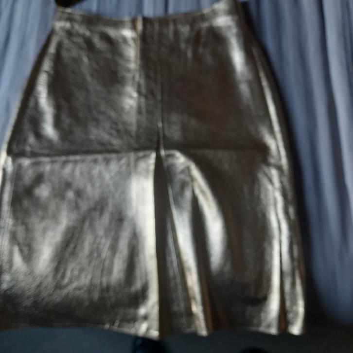 VANESSA BRUNO *JUPE EN CUIR DORÉ*NEUVE*PETITE*, Vêtements | Femmes, Jupes, Neuf, Taille 36 (S), Autres couleurs, Au-dessus du genou