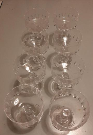 Lot de six petits verres en cristal, Collections, Enlèvement, Comme neuf, Verres et Verres à shot