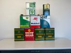 Diverse oude olie blikken bp Esso Shell, Ophalen of Verzenden, Gebruikt, Verpakking