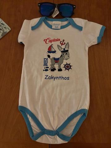 Romper 100% katoen Captain Greece Zakynthos 12-18 mnd + bril, Enlèvement ou Envoi, Neuf, Garçon ou Fille