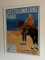Poster in kader - Paardevisser - Oostduinkerke, Verzamelen, Ophalen, Zo goed als nieuw