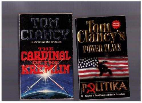 2 livres de Tom Clancy, Power plays, cardinal of the Kremlin, Livres, Science-fiction, Comme neuf, Enlèvement ou Envoi