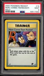 Here Comes Team Rocket! Holo PSA 9 - 15/82 - Team Rocket, Hobby en Vrije tijd, Verzamelkaartspellen | Pokémon, Verzenden, Zo goed als nieuw