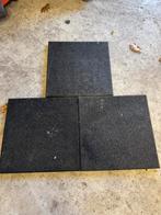 Rubberen tegels 50x50x3 speeltoestel dak ed ruim 25m2, Ophalen, Gebruikt, Rubber, 10 m² of meer